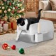 YITAHOME Stainless Steel Cat Litter Tray 30 L XXL Extra Large Cat Litter Tray Non-Slip High Wall Anti-Litter Door Mat Easy to Clean Non-Stick Surface 60 x 40 x 30 cm (Grey) YITAHOME Stainless Steel Cat Litter Tray 30 L XXL Extra Large Cat Litter Tray Non-Slip High Wall Anti-Litter Door Mat Easy to Clean Non-Stick Surface 60 x 40 x 30 cm (Grey)