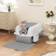 YITAHOME Stainless Steel Cat Litter Tray 30 L XXL Extra Large Cat Litter Tray Non-Slip High Wall Anti-Litter Door Mat Easy to Clean Non-Stick Surface 60 x 40 x 30 cm (Grey) YITAHOME Stainless Steel Cat Litter Tray 30 L XXL Extra Large Cat Litter Tray Non-Slip High Wall Anti-Litter Door Mat Easy to Clean Non-Stick Surface 60 x 40 x 30 cm (Grey)