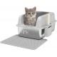 YITAHOME Stainless Steel Cat Litter Tray 30 L XXL Extra Large Cat Litter Tray Non-Slip High Wall Anti-Litter Door Mat Easy to Clean Non-Stick Surface 60 x 40 x 30 cm (White) YITAHOME Stainless Steel Cat Litter Tray 30 L XXL Extra Large Cat Litter Tray Non-Slip High Wall Anti-Litter Door Mat Easy to Clean Non-Stick Surface 60 x 40 x 30 cm (White)