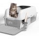 YITAHOME Stainless Steel Cat Litter Tray with Lid, XXL Extra Large Cat Litter Tray with Scoop, Non-Slip Base, Leak-Proof, Non-Stick Surface, Easy to Clean, 60 x 40 x 30 cm for Cats (Grey) YITAHOME Stainless Steel Cat Litter Tray with Lid, XXL Extra Large Cat Litter Tray with Scoop, Non-Slip Base, Leak-Proof, Non-Stick Surface, Easy to Clean, 60 x 40 x 30 cm for Cats (Grey)