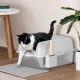 YITAHOME Stainless Steel Cat Litter Tray with Lid, XXL Extra Large Cat Litter Tray with Scoop, Non-Slip Base, Leak-Proof, Non-Stick Surface, Easy to Clean, 60 x 40 x 30 cm for Cats (Grey) YITAHOME Stainless Steel Cat Litter Tray with Lid, XXL Extra Large Cat Litter Tray with Scoop, Non-Slip Base, Leak-Proof, Non-Stick Surface, Easy to Clean, 60 x 40 x 30 cm for Cats (Grey)