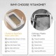 YITAHOME Stainless Steel Cat Litter Tray with Lid, XXL Extra Large Cat Litter Tray with Scoop, Non-Slip Base, Leak-Proof, Non-Stick Surface, Easy to Clean, 60 x 40 x 30 cm for Cats (Grey) YITAHOME Stainless Steel Cat Litter Tray with Lid, XXL Extra Large Cat Litter Tray with Scoop, Non-Slip Base, Leak-Proof, Non-Stick Surface, Easy to Clean, 60 x 40 x 30 cm for Cats (Grey)