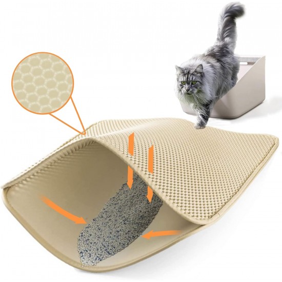 Ycozy Cat Litter Tray Mat Large 75 x 55 cm EVA Cat Litter Mat for Toilet Mat Honeycomb Cat Litter Tray Mat Waterproof Easy to Clean Ycozy Cat Litter Tray Mat Large 75 x 55 cm EVA Cat Litter Mat for Toilet Mat Honeycomb Cat Litter Tray Mat Waterproof Easy to Clean
