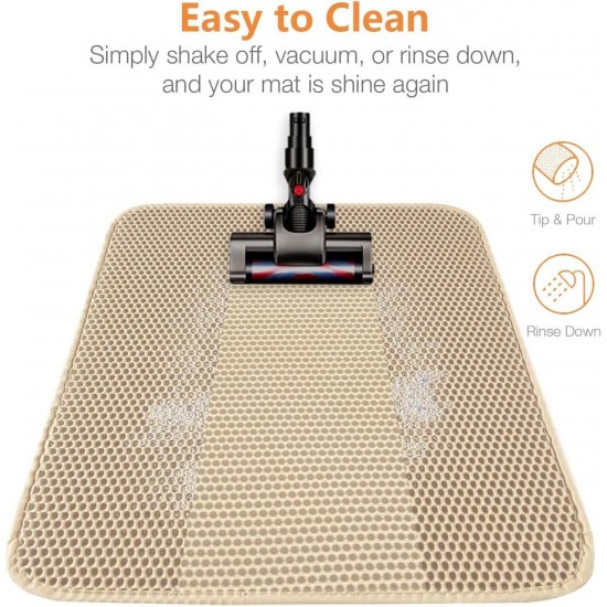 Ycozy Cat Litter Tray Mat Large 75 x 55 cm EVA Cat Litter Mat for Toilet Mat Honeycomb Cat Litter Tray Mat Waterproof Easy to Clean Ycozy Cat Litter Tray Mat Large 75 x 55 cm EVA Cat Litter Mat for Toilet Mat Honeycomb Cat Litter Tray Mat Waterproof Easy to Clean