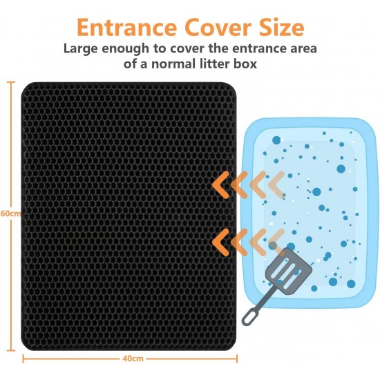 Ycozy Cat Litter Tray Mat Large 75 x 55 cm EVA Cat Litter Mat for Toilet Mat Honeycomb Cat Litter Tray Mat Waterproof Easy to Clean Ycozy Cat Litter Tray Mat Large 75 x 55 cm EVA Cat Litter Mat for Toilet Mat Honeycomb Cat Litter Tray Mat Waterproof Easy to Clean