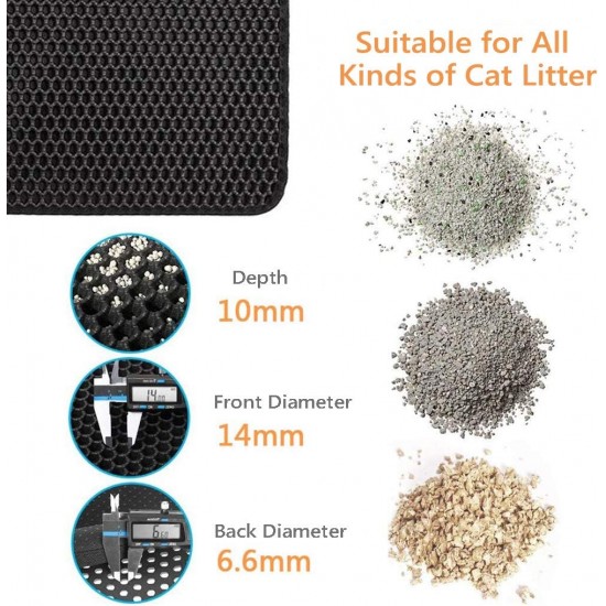 Ycozy Cat Litter Tray Mat Large 75 x 55 cm EVA Cat Litter Mat for Toilet Mat Honeycomb Cat Litter Tray Mat Waterproof Easy to Clean Ycozy Cat Litter Tray Mat Large 75 x 55 cm EVA Cat Litter Mat for Toilet Mat Honeycomb Cat Litter Tray Mat Waterproof Easy to Clean