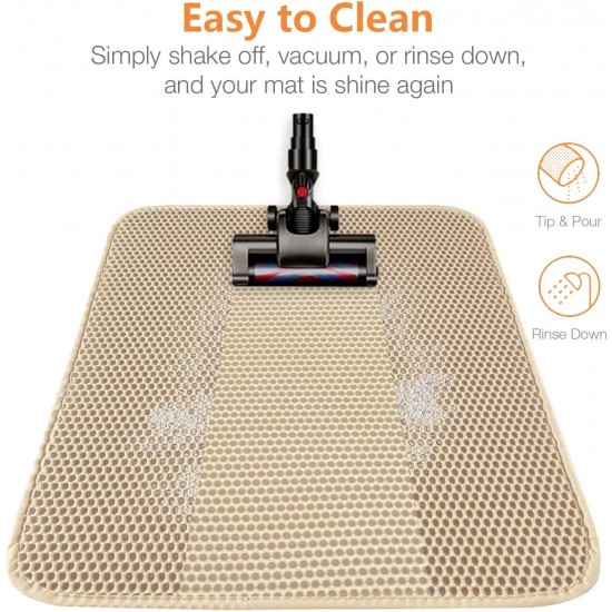 Ycozy Cat Litter Tray Mat Large 75 x 55 cm EVA Cat Litter Mat for Toilet Mat Honeycomb Cat Litter Tray Mat Waterproof Easy to Clean Ycozy Cat Litter Tray Mat Large 75 x 55 cm EVA Cat Litter Mat for Toilet Mat Honeycomb Cat Litter Tray Mat Waterproof Easy to Clean