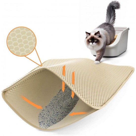 Ycozy Cat Litter Tray Mat Large 75 x 55 cm EVA Cat Litter Mat for Toilet Mat Honeycomb Cat Litter Tray Mat Waterproof Easy to Clean Ycozy Cat Litter Tray Mat Large 75 x 55 cm EVA Cat Litter Mat for Toilet Mat Honeycomb Cat Litter Tray Mat Waterproof Easy to Clean