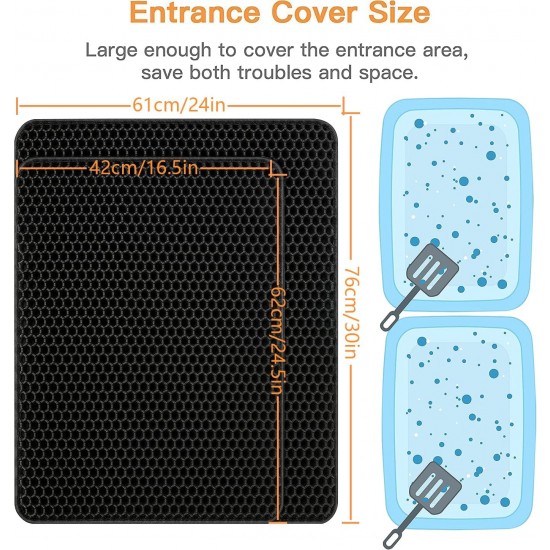 Ycozy Cat Litter Tray Mat Large 75 x 55 cm EVA Cat Litter Mat for Toilet Mat Honeycomb Cat Litter Tray Mat Waterproof Easy to Clean Ycozy Cat Litter Tray Mat Large 75 x 55 cm EVA Cat Litter Mat for Toilet Mat Honeycomb Cat Litter Tray Mat Waterproof Easy to Clean