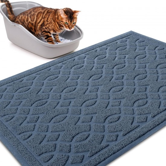 Yimobra Cat Litter Mat, 90 x 60 cm, Waterproof Cat Litter Mat, Non-Slip Cat Litter Tray Mat, Easy Cleaning Cat Litter Tray Mat, Turquoise Blue Yimobra Cat Litter Mat, 90 x 60 cm, Waterproof Cat Litter Mat, Non-Slip Cat Litter Tray Mat, Easy Cleaning Cat Litter Tray Mat, Turquoise Blue