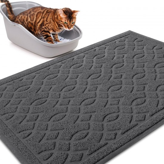 Yimobra Cat Litter Mat, 90 x 60 cm, Waterproof Cat Litter Mat, Non-Slip Cat Litter Tray Mat, Easy Cleaning Cat Litter Tray Mat, Turquoise Blue Yimobra Cat Litter Mat, 90 x 60 cm, Waterproof Cat Litter Mat, Non-Slip Cat Litter Tray Mat, Easy Cleaning Cat Litter Tray Mat, Turquoise Blue