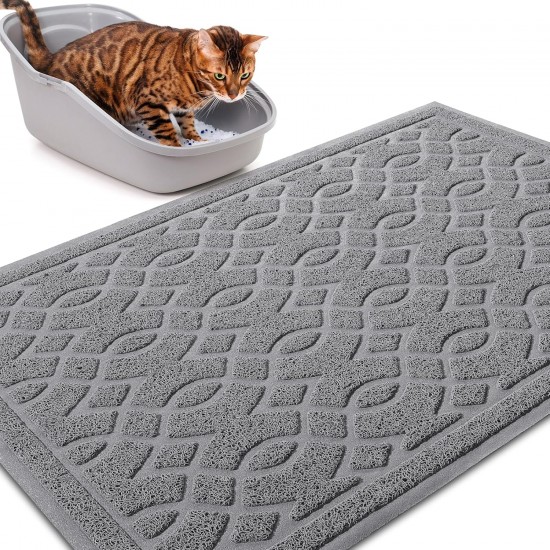 Yimobra Cat Litter Mat, 90 x 60 cm, Waterproof Cat Litter Mat, Non-Slip Cat Litter Tray Mat, Easy Cleaning Cat Litter Tray Mat, Turquoise Blue Yimobra Cat Litter Mat, 90 x 60 cm, Waterproof Cat Litter Mat, Non-Slip Cat Litter Tray Mat, Easy Cleaning Cat Litter Tray Mat, Turquoise Blue