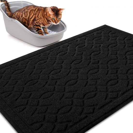 Yimobra Cat Litter Mat, 90 x 60 cm, Waterproof Cat Litter Mat, Non-Slip Cat Litter Tray Mat, Easy Cleaning Cat Litter Tray Mat, Turquoise Blue Yimobra Cat Litter Mat, 90 x 60 cm, Waterproof Cat Litter Mat, Non-Slip Cat Litter Tray Mat, Easy Cleaning Cat Litter Tray Mat, Turquoise Blue