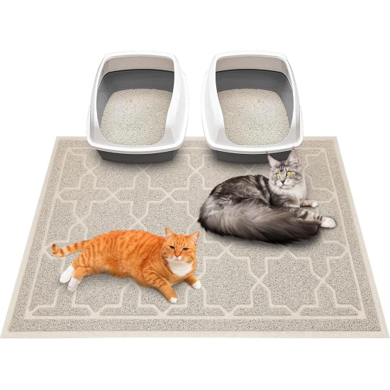 Yimobra Cat Litter Tray Catcher Mat Easy Clean Non-Slip Water Resistant Soft Pet Litter Floor Mats Non Phthalate 90x120cm Beige Yimobra Cat Litter Tray Catcher Mat Easy Clean Non-Slip Water Resistant Soft Pet Litter Floor Mats Non Phthalate 90x120cm Beige