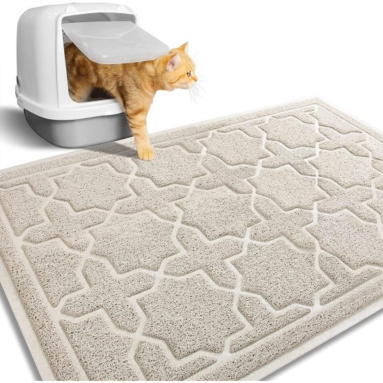 Yimobra Cat Litter Tray Catcher Mat Easy Clean Non-Slip Water Resistant Soft Pet Litter Floor Mats Non Phthalate 90x120cm Beige Yimobra Cat Litter Tray Catcher Mat Easy Clean Non-Slip Water Resistant Soft Pet Litter Floor Mats Non Phthalate 90x120cm Beige