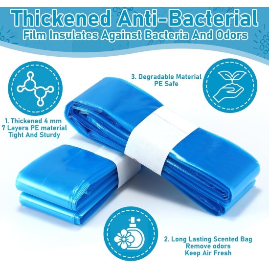 ZONJIE Refill Bags for Cat Litter, Pack of 10 4.5 m Litter G-enie Refill Bags, Scented Refill Cassettes for Cat Litter, Replacement Bags Compatible with G-enie (Blue) ZONJIE Refill Bags for Cat Litter, Pack of 10 4.5 m Litter G-enie Refill Bags, Scented Refill Cassettes for Cat Litter, Replacement Bags Compatible with G-enie (Blue)
