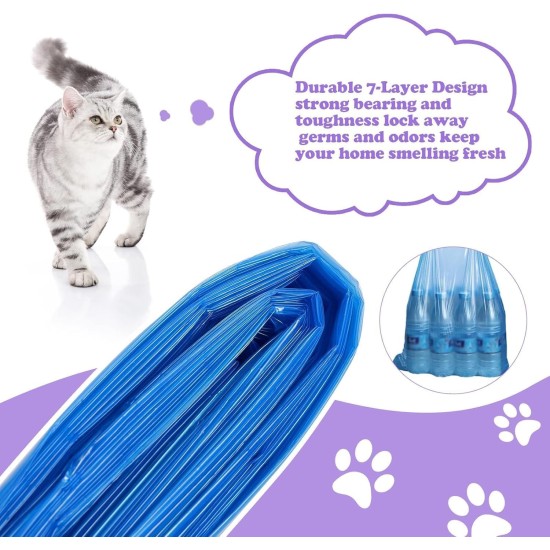 ZONJIE Refill Bags for Cat Litter, Pack of 10 4.5 m Litter G-enie Refill Bags, Scented Refill Cassettes for Cat Litter, Replacement Bags Compatible with G-enie (Blue) ZONJIE Refill Bags for Cat Litter, Pack of 10 4.5 m Litter G-enie Refill Bags, Scented Refill Cassettes for Cat Litter, Replacement Bags Compatible with G-enie (Blue)