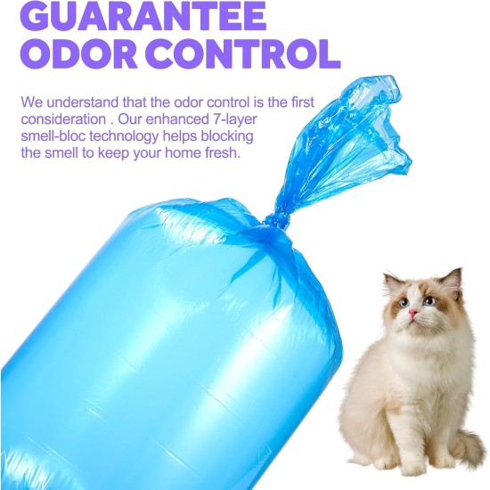 ZONJIE Refill Bags for Cat Litter, Pack of 10 4.5 m Litter G-enie Refill Bags, Scented Refill Cassettes for Cat Litter, Replacement Bags Compatible with G-enie (Blue) ZONJIE Refill Bags for Cat Litter, Pack of 10 4.5 m Litter G-enie Refill Bags, Scented Refill Cassettes for Cat Litter, Replacement Bags Compatible with G-enie (Blue)