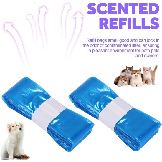 ZONJIE Refill Bags for Cat Litter, Pack of 10 4.5 m Litter G-enie Refill Bags, Scented Refill Cassettes for Cat Litter, Replacement Bags Compatible with G-enie (Blue) ZONJIE Refill Bags for Cat Litter, Pack of 10 4.5 m Litter G-enie Refill Bags, Scented Refill Cassettes for Cat Litter, Replacement Bags Compatible with G-enie (Blue)