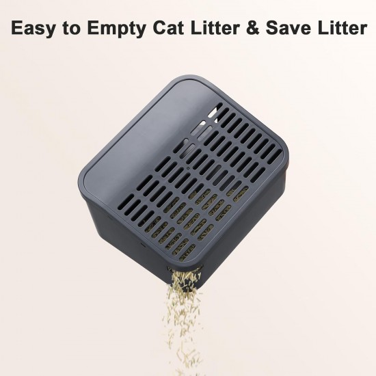 Zivacate Stainless Steel Cat Litter Tray (XXL, 60 x 40 cm) - Cat Litter Tray with Inclined Entry Ramp, High Side Walls, Litter Scoop, Pedal, Odour-resistant & Easy to Clean, Grey Zivacate Stainless Steel Cat Litter Tray (XXL, 60 x 40 cm) - Cat Litter Tray with Inclined Entry Ramp, High Side Walls, Litter Scoop, Pedal, Odour-resistant & Easy to Clean, Grey