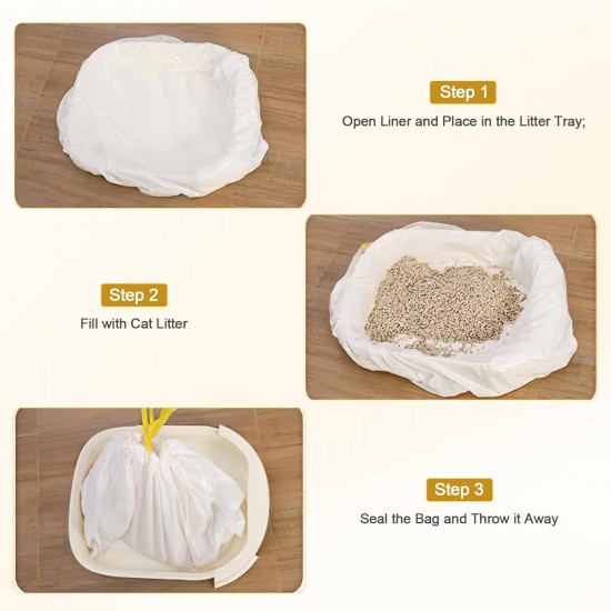 Zocipro Pack of 40 Cat Litter Tray Bags, 79 x 45 cm Cat Litter Tray Bags XL with Drawstrings, Tear-Resistant Cat Litter Tray Bags, Cat Litter Tray Liners for Medium House Cats, Bag Cat Litter Tray Zocipro Pack of 40 Cat Litter Tray Bags, 79 x 45 cm Cat Litter Tray Bags XL with Drawstrings, Tear-Resistant Cat Litter Tray Bags, Cat Litter Tray Liners for Medium House Cats, Bag Cat Litter Tray