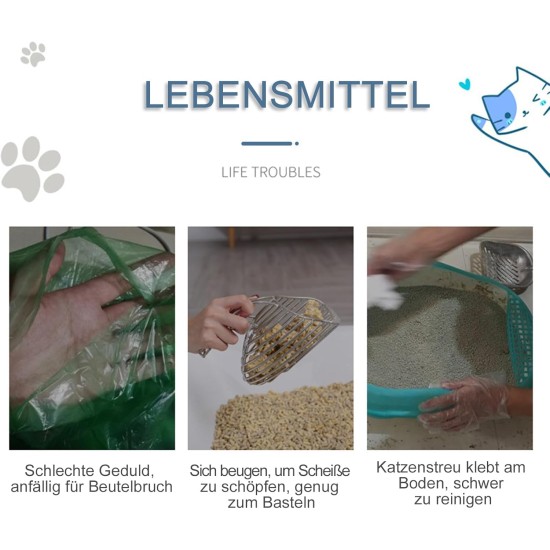 Zouwel Cat Litter Tray Liners, Durable with Drawstring, Scratch Resistant and Leak-Proof, Recycled Cat Litter Box Liners for Medium Pets, 45 x 94 cm, 40 Pack Zouwel Cat Litter Tray Liners, Durable with Drawstring, Scratch Resistant and Leak-Proof, Recycled Cat Litter Box Liners for Medium Pets, 45 x 94 cm, 40 Pack