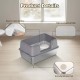 Zstar Katzentoilette Edelstahl, Extra Große Katzentoiletten mit Hohen Seitenwänden, Abnehmbarer Leicht zu Reinigen mit Deckel Katzenklo für Katzen,50x35x28cm,Grau Zstar Katzentoilette Edelstahl, Extra Große Katzentoiletten mit Hohen Seitenwänden, Abnehmbarer Leicht zu Reinigen mit Deckel Katzenklo für Katzen,50x35x28cm,Grau