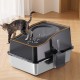 Zstar Katzentoilette aus Edelstahl, Extra Große Hohen Seiten Katzentoilette, Geschlossene Geruchsresistent Große Katzentoilette Top-Eintrag,Auslaufschutz, Abnehmbares für Katzen,60x40x39.5cm,Schwarz Zstar Katzentoilette aus Edelstahl, Extra Große Hohen Seiten Katzentoilette, Geschlossene Geruchsresistent Große Katzentoilette Top-Eintrag,Auslaufschutz, Abnehmbares für Katzen,60x40x39.5cm,Schwarz
