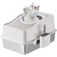 Zstar Katzentoilette aus Edelstahl, Extra Große Hohen Seiten Katzentoilette, Geschlossene Geruchsresistent Große Katzentoilette Top-Eintrag,Auslaufschutz, Abnehmbares für Katzen,60x40x39.5cm,Schwarz Zstar Katzentoilette aus Edelstahl, Extra Große Hohen Seiten Katzentoilette, Geschlossene Geruchsresistent Große Katzentoilette Top-Eintrag,Auslaufschutz, Abnehmbares für Katzen,60x40x39.5cm,Schwarz