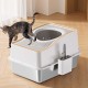 Zstar Katzentoilette aus Edelstahl, Extra Große Hohen Seiten Katzentoilette, Geschlossene Geruchsresistent Große Katzentoilette Top-Eintrag,Auslaufschutz, Abnehmbares für Katzen,60x40x39.5cm,Schwarz Zstar Katzentoilette aus Edelstahl, Extra Große Hohen Seiten Katzentoilette, Geschlossene Geruchsresistent Große Katzentoilette Top-Eintrag,Auslaufschutz, Abnehmbares für Katzen,60x40x39.5cm,Schwarz