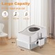 Zstar Katzentoilette aus Edelstahl, Extra Große Hohen Seiten Katzentoilette, Geschlossene Geruchsresistent Große Katzentoilette Top-Eintrag,Auslaufschutz, Abnehmbares für Katzen,60x40x39.5cm,Schwarz Zstar Katzentoilette aus Edelstahl, Extra Große Hohen Seiten Katzentoilette, Geschlossene Geruchsresistent Große Katzentoilette Top-Eintrag,Auslaufschutz, Abnehmbares für Katzen,60x40x39.5cm,Schwarz