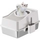 Zstar Katzentoilette aus Edelstahl, Extra Große Hohen Seiten Katzentoilette, Geschlossene Geruchsresistent Große Katzentoilette Top-Eintrag,Auslaufschutz, Abnehmbares für Katzen,60x40x39.5cm,Schwarz Zstar Katzentoilette aus Edelstahl, Extra Große Hohen Seiten Katzentoilette, Geschlossene Geruchsresistent Große Katzentoilette Top-Eintrag,Auslaufschutz, Abnehmbares für Katzen,60x40x39.5cm,Schwarz