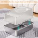 Zstar Katzentoilette aus Edelstahl, Extra Große Hohen Seiten Katzentoilette, Geschlossene Geruchsresistent Große Katzentoilette Top-Eintrag,Auslaufschutz, Abnehmbares für Katzen,60x40x39.5cm,Schwarz Zstar Katzentoilette aus Edelstahl, Extra Große Hohen Seiten Katzentoilette, Geschlossene Geruchsresistent Große Katzentoilette Top-Eintrag,Auslaufschutz, Abnehmbares für Katzen,60x40x39.5cm,Schwarz
