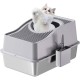 Zstar Katzentoilette aus Edelstahl, Extra Große Hohen Seiten Katzentoilette, Geschlossene Geruchsresistent Große Katzentoilette Top-Eintrag,Auslaufschutz, Abnehmbares für Katzen,60x40x39.5cm,Schwarz Zstar Katzentoilette aus Edelstahl, Extra Große Hohen Seiten Katzentoilette, Geschlossene Geruchsresistent Große Katzentoilette Top-Eintrag,Auslaufschutz, Abnehmbares für Katzen,60x40x39.5cm,Schwarz