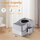 Zstar Katzentoilette aus Edelstahl, Extra Große Hohen Seiten Katzentoilette, Geschlossene Geruchsresistent Große Katzentoilette Top-Eintrag,Auslaufschutz, Abnehmbares für Katzen,60x40x39.5cm,Schwarz Zstar Katzentoilette aus Edelstahl, Extra Große Hohen Seiten Katzentoilette, Geschlossene Geruchsresistent Große Katzentoilette Top-Eintrag,Auslaufschutz, Abnehmbares für Katzen,60x40x39.5cm,Schwarz