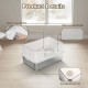 Zstar Stainless Steel Cat Litter Tray, Extra Large Cat Litter Trays with High Side Walls, Removable, Easy to Clean with Lid, Cat Litter Tray for Cats, 50 x 35 x 23 cm, White