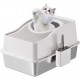 Zstar Stainless Steel Cat Litter Tray, Extra Large High Sides Cat Litter Tray, Closed Odour Resistant, Large Cat Litter Tray, Top Entry Leak Protection, Removable for Cats, 60 x 40 x 39.5 cm, Grey Zstar Stainless Steel Cat Litter Tray, Extra Large High Sides Cat Litter Tray, Closed Odour Resistant, Large Cat Litter Tray, Top Entry Leak Protection, Removable for Cats, 60 x 40 x 39.5 cm, Grey