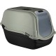 duvoplus, Romeo Cat Litter Tray 44 x 65 x 46 cm, Taupe/Black, One Activated Carbon Filter Prevents the Spreading of Bad Odours, with Flap Transparent and Independent, Hygienic - Washable duvoplus, Romeo Cat Litter Tray 44 x 65 x 46 cm, Taupe/Black, One Activated Carbon Filter Prevents the Spreading of Bad Odours, with Flap Transparent and Independent, Hygienic - Washable