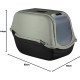 duvoplus, Romeo Cat Litter Tray 44 x 65 x 46 cm, Taupe/Black, One Activated Carbon Filter Prevents the Spreading of Bad Odours, with Flap Transparent and Independent, Hygienic - Washable duvoplus, Romeo Cat Litter Tray 44 x 65 x 46 cm, Taupe/Black, One Activated Carbon Filter Prevents the Spreading of Bad Odours, with Flap Transparent and Independent, Hygienic - Washable