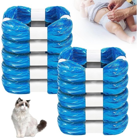iKALULA Pack of 10 Refill Bags for Cat Litter, Odour-Proof Nappy Bin Refill Film, Refill Bag for Litter Locker Compatible with All Nappy Bins Cat Litter Disposal Buckets iKALULA Pack of 10 Refill Bags for Cat Litter, Odour-Proof Nappy Bin Refill Film, Refill Bag for Litter Locker Compatible with All Nappy Bins Cat Litter Disposal Buckets