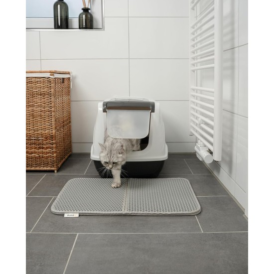 lionto Cat Litter Mat for Cat Litter Tray with Non-Slip Coating, 61 x 38 x 1.3 cm, Cat Litter Mat, Waterproof & Easy to Clean, Effective Absorption of Cat Litter in Honeycomb Design, Grey lionto Cat Litter Mat for Cat Litter Tray with Non-Slip Coating, 61 x 38 x 1.3 cm, Cat Litter Mat, Waterproof & Easy to Clean, Effective Absorption of Cat Litter in Honeycomb Design, Grey