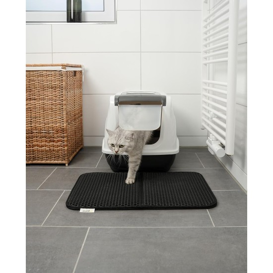 lionto Cat Litter Mat for Cat Litter Tray with Non-Slip Coating, 61 x 38 x 1.3 cm, Cat Litter Mat, Waterproof & Easy to Clean, Effective Absorption of Cat Litter in Honeycomb Design, Grey lionto Cat Litter Mat for Cat Litter Tray with Non-Slip Coating, 61 x 38 x 1.3 cm, Cat Litter Mat, Waterproof & Easy to Clean, Effective Absorption of Cat Litter in Honeycomb Design, Grey