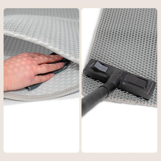 lionto Cat Litter Mat for Cat Litter Tray with Non-Slip Coating, 61 x 38 x 1.3 cm, Cat Litter Mat, Waterproof & Easy to Clean, Effective Absorption of Cat Litter in Honeycomb Design, Grey lionto Cat Litter Mat for Cat Litter Tray with Non-Slip Coating, 61 x 38 x 1.3 cm, Cat Litter Mat, Waterproof & Easy to Clean, Effective Absorption of Cat Litter in Honeycomb Design, Grey