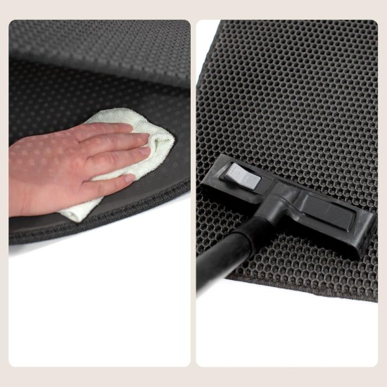 lionto Cat Litter Mat for Cat Litter Tray with Non-Slip Coating, 61 x 38 x 1.3 cm, Cat Litter Mat, Waterproof & Easy to Clean, Effective Absorption of Cat Litter in Honeycomb Design, Grey lionto Cat Litter Mat for Cat Litter Tray with Non-Slip Coating, 61 x 38 x 1.3 cm, Cat Litter Mat, Waterproof & Easy to Clean, Effective Absorption of Cat Litter in Honeycomb Design, Grey