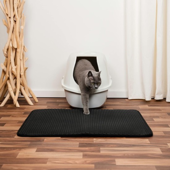 lionto Cat Litter Mat for Cat Litter Tray with Non-Slip Coating, 61 x 38 x 1.3 cm, Cat Litter Mat, Waterproof & Easy to Clean, Effective Absorption of Cat Litter in Honeycomb Design, Grey lionto Cat Litter Mat for Cat Litter Tray with Non-Slip Coating, 61 x 38 x 1.3 cm, Cat Litter Mat, Waterproof & Easy to Clean, Effective Absorption of Cat Litter in Honeycomb Design, Grey