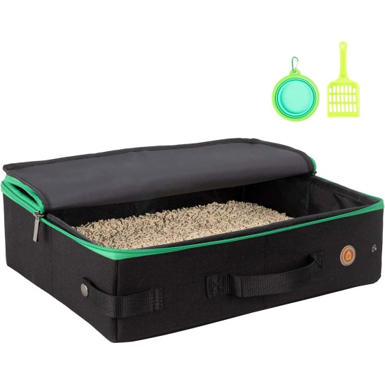 petisfam Portable Cat Litter Tray Travel No Leakage and Odour One-Handed Carry for Cats in Hotel, Car, Plane petisfam Portable Cat Litter Tray Travel No Leakage and Odour One-Handed Carry for Cats in Hotel, Car, Plane