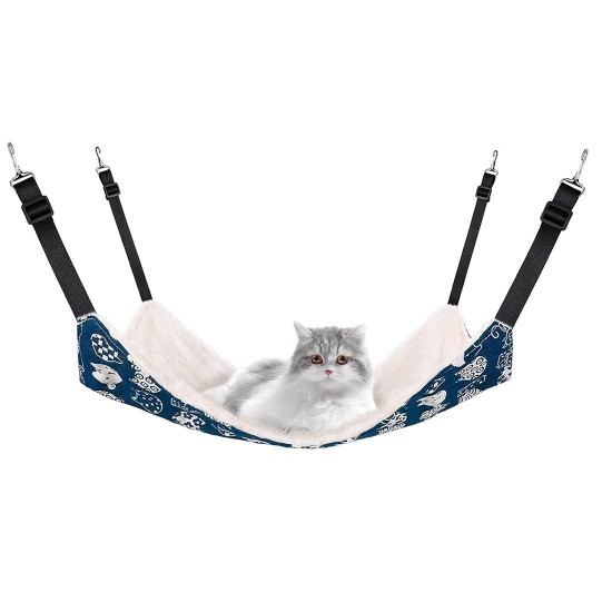 1 cat hammock, warming hammock, hammock with adjustable straps to keep your small pet happy, suitable for animals weighing less than 20 lbs, 48 x 38 cm 1 cat hammock, warming hammock, hammock with adjustable straps to keep your small pet happy, suitable for animals weighing less than 20 lbs, 48 x 38 cm