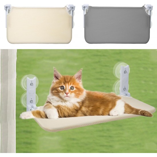2 Window Lounger for Cats, 52 x 30 cm, Cat Hammock with Sturdy Suction Cups, Cat Window Lounger, Foldable Cat Bed, Window, Windowsill, Cat Lounger, up to 20 kg, for Smooth Surfaces 2 Window Lounger for Cats, 52 x 30 cm, Cat Hammock with Sturdy Suction Cups, Cat Window Lounger, Foldable Cat Bed, Window, Windowsill, Cat Lounger, up to 20 kg, for Smooth Surfaces