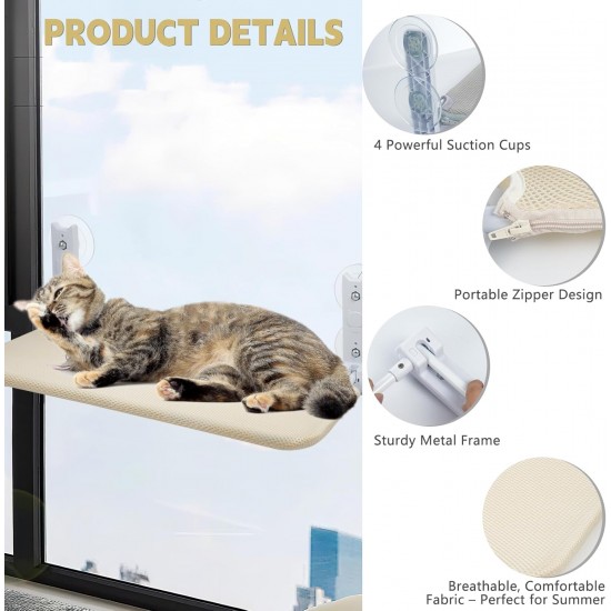 2 Window Lounger for Cats, 52 x 30 cm, Cat Hammock with Sturdy Suction Cups, Cat Window Lounger, Foldable Cat Bed, Window, Windowsill, Cat Lounger, up to 20 kg, for Smooth Surfaces 2 Window Lounger for Cats, 52 x 30 cm, Cat Hammock with Sturdy Suction Cups, Cat Window Lounger, Foldable Cat Bed, Window, Windowsill, Cat Lounger, up to 20 kg, for Smooth Surfaces