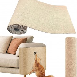 200 cm x 40 cm Self-Adhesive Cat Scratching Mat, DIY Scratching Mat, Cat Scratch Mat, Sofa and Cat Scratching Mat, for Protects Carpets, Sofa, Furniture Protection, Scratch Wall for Cats (Khaki) 200 cm x 40 cm Self-Adhesive Cat Scratching Mat, DIY Scratching Mat, Cat Scratch Mat, Sofa and Cat Scratching Mat, for Protects Carpets, Sofa, Furniture Protection, Scratch Wall for Cats (Khaki)